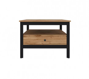 LOFT стол журнальный LAW (Дуб вотан/Черный) в Советском - sovetskij.mebel-tymen.ru | фото