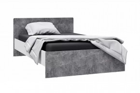 ЛЮЧИЯ Кровать (сп/м 1200*2000мм), ЛДСП Белый/ЛДСП Ателье светлое НАСТИЛ в Советском - sovetskij.mebel-tymen.ru | фото