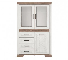 MARSELLE шкаф REG2W1D4S (Ясень снежный/Дуб сонома темный) в Советском - sovetskij.mebel-tymen.ru | фото