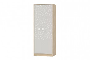 МИККИ Шкаф для одежды (арт. 6-9418) (ш800*г585*в2105мм), ЛДСП Дуб ривьера/Серый с ФП в Советском - sovetskij.mebel-tymen.ru | фото