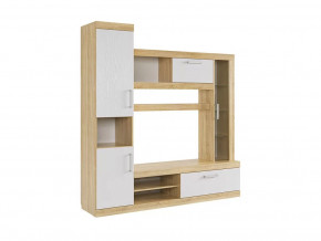 Мини-стенка Макси дуб сонома/белое дерево в Советском - sovetskij.mebel-tymen.ru | фото