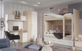 Модульная детская "Буратино" сонома/белый в Советском - sovetskij.mebel-tymen.ru | фото