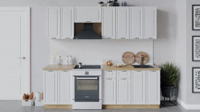 Модульная кухня «Бьянка» Дуб крафт золотой/Дуб белый в Советском - sovetskij.mebel-tymen.ru | фото