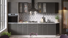 Модульная кухня «Кимберли» Белый, Титан в Советском - sovetskij.mebel-tymen.ru | фото