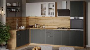 Модульная кухня «Кимберли» Дуб Крафт золотой, Сноу, Титан в Советском - sovetskij.mebel-tymen.ru | фото