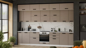 Модульная кухня «Тиана» Белый, Мокко супермат в Советском - sovetskij.mebel-tymen.ru | фото