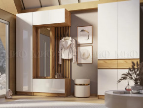 Модульная прихожая Роджинамиф, дуб крафт/белый глянец в Советском - sovetskij.mebel-tymen.ru | фото