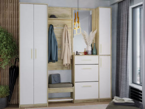 Модульная прихожая Эдем-1 Дуб сонома/Белый жемчуг в Советском - sovetskij.mebel-tymen.ru | фото