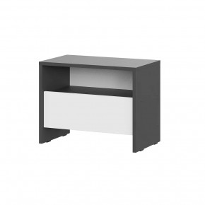 Модульная система "Дольче" Тумба прикроватная Графит / белый в Советском - sovetskij.mebel-tymen.ru | фото