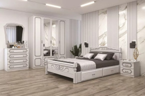 Модульная спальня Лакированный белый жемчуг в Советском - sovetskij.mebel-tymen.ru | фото