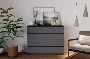 МОРИ МК1200.8 Комод с 8 ящ. (ш1204*г404*в990мм), ЛДСП Графит (МП) в Советском - sovetskij.mebel-tymen.ru | фото