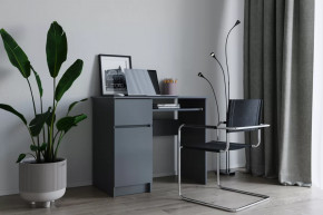 МОРИ МС-1 Стол с 1м ящ., 1 дв., ЛЕВЫЙ (ш900*г504*в770мм), ЛДСП Графит (МП) в Советском - sovetskij.mebel-tymen.ru | фото