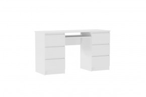 МОРИ МС-2 Стол с 6ю ящ, (ш1354*г500*в770мм), ЛДСП белый (МП/3) в Советском - sovetskij.mebel-tymen.ru | фото