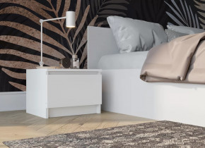 МОРИ ТПМ400.1 Тумба прикроватная (ш404*г350*в300мм), ЛДСП белый (МП/3) в Советском - sovetskij.mebel-tymen.ru | фото