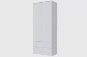 МЭНКС МСШ-23 Шкаф 2дв. 2ящ. (ш900*г510*в2200мм), Белый в Советском - sovetskij.mebel-tymen.ru | фото