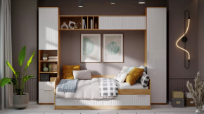 Набор детской мебели «Хилтон» №3 Дуб Крафт золотой, Белый матовый в Советском - sovetskij.mebel-tymen.ru | фото