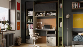 Набор детской мебели «Оксфорд-2» №2 Матера, Дуб крафт белый с рисунком в Советском - sovetskij.mebel-tymen.ru | фото