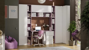 Набор детской мебели «Порто» №10 Белый жемчуг, Виола, Белый софт в Советском - sovetskij.mebel-tymen.ru | фото