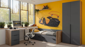 Набор детской мебели «Порто» стандартный Яблоня Беллуно, Графит софт в Советском - sovetskij.mebel-tymen.ru | фото