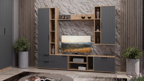 Набор мебели для гостиной «Хилтон» №1  Дуб Крафт золотой, Графит матовый в Советском - sovetskij.mebel-tymen.ru | фото