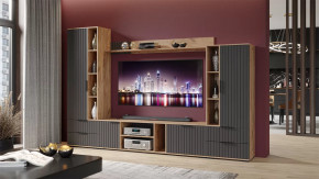 Набор мебели для гостиной «Хилтон» №3 Дуб Крафт золотой, Графит матовый в Советском - sovetskij.mebel-tymen.ru | фото