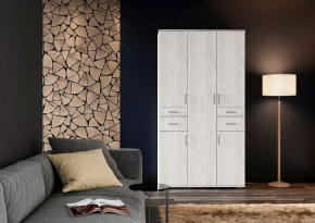 НЕЛЬСОН ШК-02 Шкаф (ш1200*г500*в2200мм), ЛДСП Дуб крафт белый в Советском - sovetskij.mebel-tymen.ru | фото