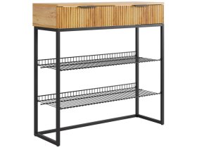 Обувница Классная 1 дуб крафт золотой/акация светлая/черный муар в Советском - sovetskij.mebel-tymen.ru | фото