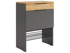 Обувница Баско графит/дуб крафт золотой в Советском - sovetskij.mebel-tymen.ru | фото