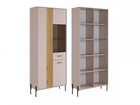 Шкаф двухдверный (со стеклом) Доминика в Советском - sovetskij.mebel-tymen.ru | фото