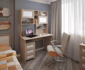 Остин подростковая М11 Стол прямой и М14 Надстройка стола универсальная в Советском - sovetskij.mebel-tymen.ru | фото