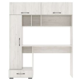 Стол компьютерный "ПКС- 1" (ш1500*г570*в1800мм), ЛДСП дуб крафт белый (Памир) в Советском - sovetskij.mebel-tymen.ru | фото