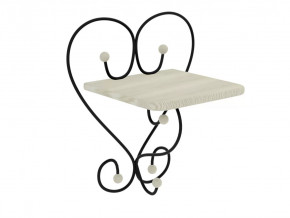 Полка настенная Милсон белая-металл черный в Советском - sovetskij.mebel-tymen.ru | фото