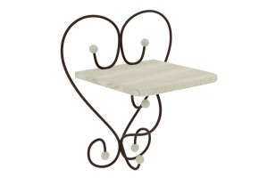 Полка настенная Милсон белая-металл коричневый в Советском - sovetskij.mebel-tymen.ru | фото