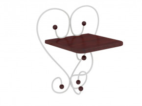 Полка настенная Милсон коричневая-металл белый в Советском - sovetskij.mebel-tymen.ru | фото