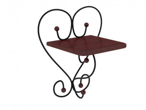 Полка настенная Милсон коричневая-металл черный в Советском - sovetskij.mebel-tymen.ru | фото