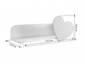 Полка навесная Сердечко в Советском - sovetskij.mebel-tymen.ru | фото