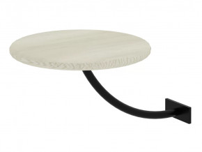 Полка прикроватная круглая Милсон белая-металл черный в Советском - sovetskij.mebel-tymen.ru | фото