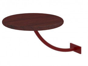 Полка прикроватная круглая Милсон коричневая-металл красный в Советском - sovetskij.mebel-tymen.ru | фото