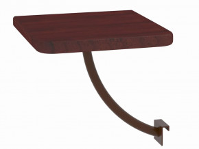 Полка прикроватная квадратная Милсон коричневая в Советском - sovetskij.mebel-tymen.ru | фото