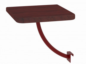 Полка прикроватная квадратная Милсон коричневая-металл красный в Советском - sovetskij.mebel-tymen.ru | фото