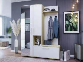 Прихожая Афина-1 Дуб сонома/Белый жемчуг в Советском - sovetskij.mebel-tymen.ru | фото