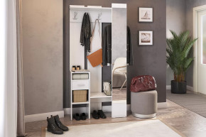 Прихожая Агата белый рамух в Советском - sovetskij.mebel-tymen.ru | фото