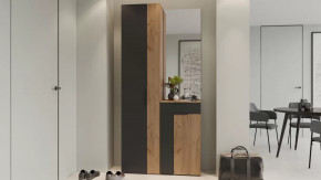 Прихожая «Асти» № 2 Дуб крафт золотой/Антрацит в Советском - sovetskij.mebel-tymen.ru | фото