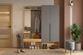 Прихожая Баско К1 графит/дуб крафт золотой в Советском - sovetskij.mebel-tymen.ru | фото