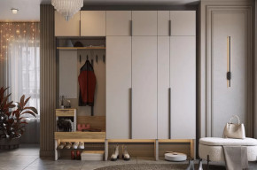 Прихожая Баско К10 кашемир/дуб крафт золотой в Советском - sovetskij.mebel-tymen.ru | фото