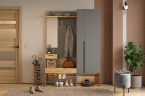 Прихожая Баско К2 графит/дуб крафт золотой в Советском - sovetskij.mebel-tymen.ru | фото