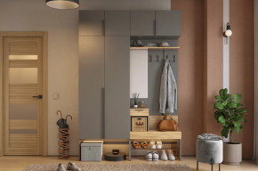 Прихожая Баско К5 графит/дуб крафт золотой в Советском - sovetskij.mebel-tymen.ru | фото