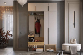 Прихожая Баско К6 кашемир/дуб крафт золотой в Советском - sovetskij.mebel-tymen.ru | фото