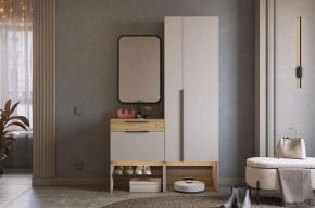 Прихожая Баско К8 кашемир/дуб крафт золотой/черный в Советском - sovetskij.mebel-tymen.ru | фото