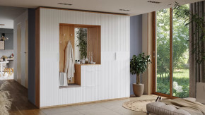 Прихожая «Хилтон» № 2 Дуб Крафт золотой, Белый матовый в Советском - sovetskij.mebel-tymen.ru | фото